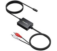 TAIKURA Convertitore Ottico a RCA 192kHz/24bit DAC Digitale-Analogico,Adattatore SPDIF a RCA per HDTV Set Top Box e Lettore DVD/Blu-Ray,Cavo Convertitore 1,8 M con USB 1 M