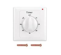 Taikuwu Interruttore timer conto alla rovescia, AC 220 V Min pompa ad alta potenza elettronico meccanico conto alla rovescia controllo timer presa interruttore orario 86 pannelli (60 min)