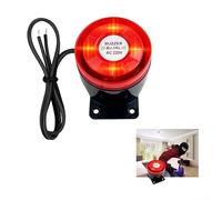Taikuwu Sirena esterna 220 V 120 dB - Allarme domestico cablato con potente flash rosso - Sicurezza casa, magazzino, balcone, canto, compatibile con sistemi GSM
