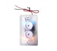 Taikuwu Sirena flash tubolare cablata, 120 dB, allarme sonoro da 12 Volt, con luce LED lampeggiante rossa e blu, per sistema di sicurezza interno