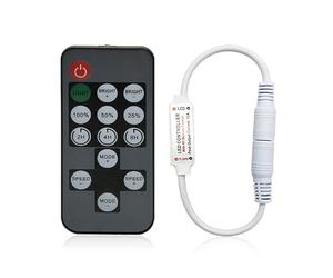 Taikuwu Telecomando RF con timer, 14 tasti Wireless LED Dimmer per strisce LED DC12-24 V - controllo della luminosità, multidirezionale, compatibile con COB/3528/5050 e molto altro ancora.