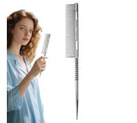 Tail Comb, Precision Metal Bristle Teasing Brush, Lightweight Root Styling Tool with Ergonomic Handle, Hair Sectioning Comb for Wife Daughter Mom Use, 9.25x1.06 Inches