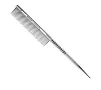 Tail Comb, Root Teasing Brush, Fine Tooth Styling Tool, LightweightDetangler for Precision Parting, Aluminum Comb for HairStylist, Hair Sectioning and Smooth Control Use, Silver