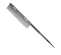 Tail Comb, Root Teasing Brush, Fine Tooth Styling Tool, LightweightDetangler for Precision Parting, Aluminum Comb for HairStylist, Hair Sectioning and Smooth Control Use, Black