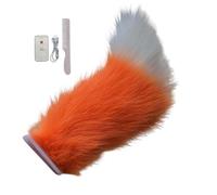 Tail For Car - 30cm Rechargeable Adhesive Plush With Remote Control | Electric Tail | For DIY Decoration Truck Vehicle Suv Bumper Trunk Rear Travel Road Trip Motorcycle