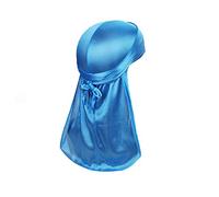 Tail Regali hat Rag Durag Uomo/Donna Poliestere Bandana Silk HeadWrap Headwear Maglia Cappelli Donna, Azzurro, Taglia unica