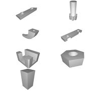 Tail Skid and Wing Mount for XZ-4 STOL Aircraft Model DIY Kit