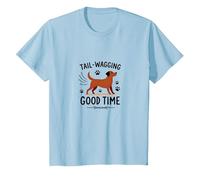 Tail-Wagging Good Time Dog Lover Paw Maglietta, Bambini, Celeste, 8 Anni