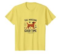 Tail-Wagging Good Time Dog Lover Paw Maglietta, Bambini, Limone, 8 Anni