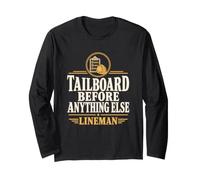 Tailboard Prima di Ogni Altra Cosa Lineman Tailboard Line Crew Maglia a Manica