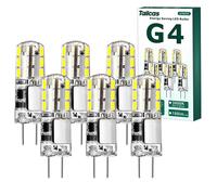 Tailcas G4 LED Lampadina, 1.5W Equivalenti a 20W Lampada Alogena, AC/DC 12V, Bia