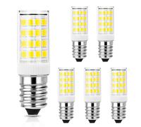 Tailcas Lampadina E14 LED 4W Equivalenti a 40W, E14 LED Luce Bianca Fredda 6000K, 400LM Non Dimmerabile, AC 220-240V, Nessun Sfarfallio, per Cappa Cucina, Frigo, Macchina da Cucire, confezione da 6