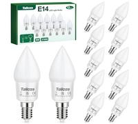 Tailcas Lampadine LED Candela E14, 5W Equivalenti a 40W Incandescenza Lampadina, 450LM Luce Bianca Calda 2700K, C35 LampadinaVite Piccola Edison, Non Dimmerabile - Pacco da 12