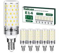 Tailcas Lampadine LED E14 12W, 6 pezzi Luce Bianca Fredda 6000K, Equivalente 100W Lampada Alogena, 1000lm, Non Dimmerabile Nessun Sfarfallio Risparmio Energetico Lampadina E14,CA 220-240V