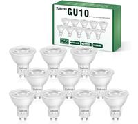 Tailcas Lampadine LED GU10 5W (10 Pezzi), Luce Bianca Calda 3000K 500LM, Fascio 38 Gradi Spotlight, Pari a Faretto Alogene da 50W, Non Dimmerabile Nessun Sfarfallio Attacco GU10