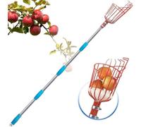 TAILERNRUYE Raccogli frutta regolabile con manico telescopico e cestino, 3 m, ideale per la raccolta di mele, arancia, avocado, limone, pera e mango