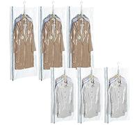 TAILI Buste Sottovuoto Vestiti, Sacchetti Sottovuoto Vestiti da Appendere, Sacchi Sottovuoto Vestiti Cappotti, Giacche, Organizzare l'armadio sacchetti trasparenti 6 Pz (135x70x38cm)
