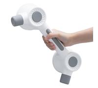 TAILI Maniglie a Ventosa per Bagno, MAX 160 KG, Maniglia per Doccia Adesive e Super Resistenti per Anziani, Maniglioni per Piastrelle Strutturate, Maniglie per Anziani, senza Foratura - Grigio