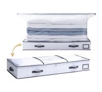 TAILI Sacchetti Sottovuoto con Scatola 2 in 1, 105x43x15cm, Grigio e Bianco | Design salvaspazio pieghevole, risparmia l'80% di spazio, per piumini, vestiti e biancheria da letto