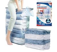 TAILI Sacchetti Sottovuoto Vestiti Buste,Jumbo 10 (80x100x38 CM), Crema