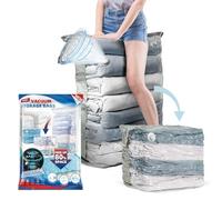 TAILI Sacchetti Sottovuoto Vestiti, Jumbo Buste Sottovuoto Vestiti Extra Large per Piumoni, Coperte, Trapunte, liberare spazio Organizzatore di armadi(6 Pack 80x100x38 cm)