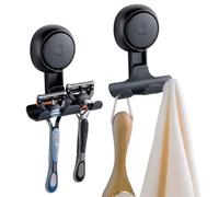 TAILI Supporto per Rasoio per Doccia 2 Pack, Ganci a Ventosa per Doccia Supporto per Rasoio a Ventosa per Asciugamano Spugna di Luffa Ganci Impermeabili per Cucina e Bagno