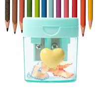 Taille-crayon Portatif Avec Couvercle Double Trou | Pratique Et Léger Pour Crayons De Maquillage, École, Art, Dessin, Salle De Classe, Maison, Bureau, Jardin D’