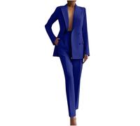 Tailleur Donna Eleganti Completo Maniche Lunghe Giacca con Pantaloni da Cerimonia Completo Tailleur Curvy Matrimonio Tailleur Donna Elegante Curvy Casual Elegante Business Suit Set Tute Eleganti