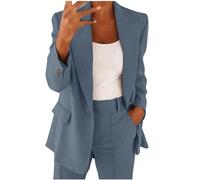 Tailleur Donna Eleganti Curvy Completo Pantaloni e Giacca Cerimonia Tuta Completa Elegante Ufficio Business 2 pezzi Completi di Pantalone + Blazer Maniche Lunghe Tute Suit Slim Fit per Matrimoni Feste
