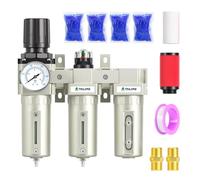 TAILONZ PNEUMATIC 0-1,6MPA 3/4” BSP Filtro terziario industriale per particolato, filtro a coalescenza, essiccatore e regolatore d'aria (scarico manuale).