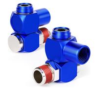 TAILONZ PNEUMATIC Blu 1/4 di pollice Raccordo girevole per utensili ad aria 360 gradi Connettore tubo aria girevole industriale Adattatore portatile per utensili ad aria (Confezione da 2)