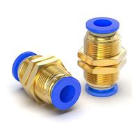 TAILONZ PNEUMATIC Connettore tracheale a inserimento rapido passante diritto da 8 mm OD PM8（Confezione da 5）