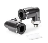 TAILONZ PNEUMATIC Gomito maschio 4mm OD tubo x M5 filettatura 90 Raccordi da collegare PL4-M5 (confezione da 10)