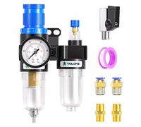 TAILONZ PNEUMATIC Kit regolatore di pressione del filtro dell'aria da 1/4 di pollice BSP AFC2000 (0-1 MPA）5 Micron in del filtro del compressore dell'aria con manometro e tazza del lubrificatore