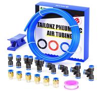 TAILONZ PNEUMATIC Kit tubo dell'aria in poliuretano PU con diametro esterno 14 mm, diametro interno 10 mm, lunghezza 5 m