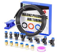 TAILONZ PNEUMATIC nero 6 mm OD 4 mm ID poliuretano PU tubo flessibile aria Kit 10 metri 32.8ft