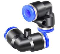 TAILONZ PNEUMATIC Raccordi a gomito da 6 mm di diametro esterno per tubi con chiusura a pressione PV6 (confezione da 10)