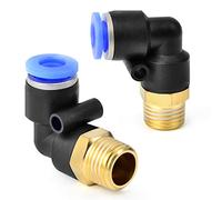 TAILONZ PNEUMATIC Raccordi a gomito maschio 4mm OD tubo x 1/8 BSP da collegare PL4-01 (confezione da 10)