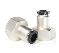 TAILONZ PNEUMATIC Raccordi a pressione con tubo diritto femmina da 12 mm OD x filettatura BSP da 1/4 di pollice PCF12-02(confezione da 2)
