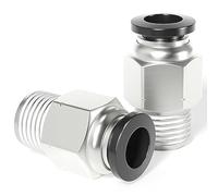 TAILONZ PNEUMATIC Raccordi in rame maschio diritto 6mm OD x 1/4 BSP da collegare a pressione PC6-02 (Confezione da 10)
