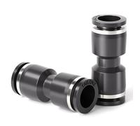 TAILONZ PNEUMATIC Raccordi per tubi neri diritti da 8MM OD con chiusura a pressione PU8 (confezione da 20)