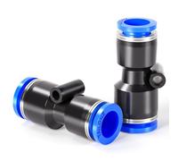 TAILONZ PNEUMATIC Raccordi rapidi per tubi a 2 vie dritti 6mm-4mm OD con chiusura a pressione PG6-4 (confezione da 10)