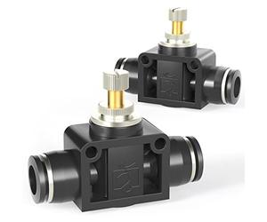 TAILONZ PNEUMATIC SCF-5/16 - Valvola di controllo del flusso d'aria con raccordo a innesto, regolatore di velocità in linea sindacato diritto - 5/16 pollici tubo OD x 5/16 pollici tubo OD(confezione da 5)