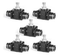 TAILONZ PNEUMATIC Valvola di controllo del flusso d'aria da 12 mm di diametro del tubo con raccordo a pressione, regolatore di velocità in linea diritto SCF-12 (confezione da 5)