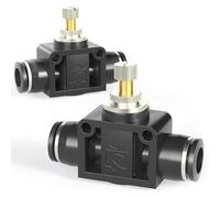 TAILONZ PNEUMATIC Valvola di regolazione del flusso d'aria con tubo da 8 mm di diametro e raccordo a pressione, regolatore di velocità in linea diritto SCF-8 (confezione da 5)