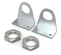 TAILONZ PNEUMATICA cilindro biella staffa di montaggio 2PCS e dado 2PCS, MA/MAL parti pneumatiche, adatto per 20 millimetri, 25 millimetri diametro del cilindro