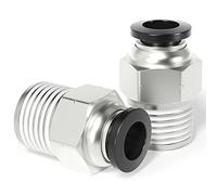 Tailonz - Tubo pneumatico dritto da 4 mm OD x 1/4", filettatura NPT per collegare raccordi PC4-N2 (confezione da 10)