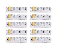Tailor Tape Measure Soft Flexible Ruler Dual Scale Body Measurement for Sewing Tailoring Weight Loss PVC Yellow White 2.0 x 300cm 10pcs (2,0 cm * 300 cm bianco)