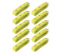 Tailor Tape Measure Soft Flexible Ruler Dual Scale Body Measurement for Sewing Tailoring Weight Loss PVC Yellow White 2.0 x 300cm 10pcs (2,0 cm * 300 cm giallo)