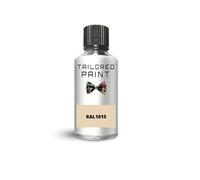 Tailored Paint Vernice lucida diretta 2K RAL codice colore per legno, metallo, plastica, PVC, auto, moto, scooter, trattore (bottiglia ritocco con pennello, RAL1015 avorio chiaro)